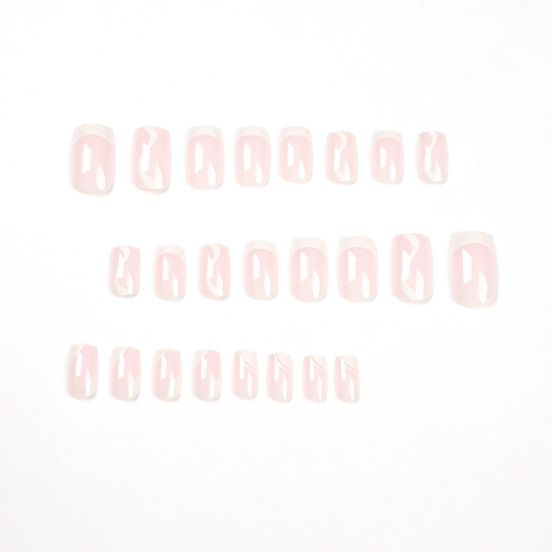 Wholesale Plastic White Wavy French Nail Patches